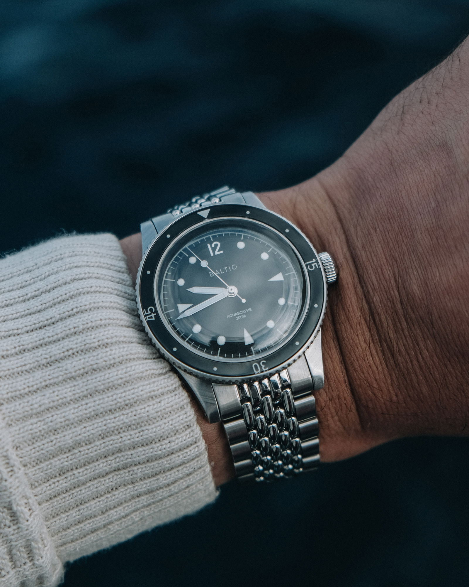 Baltic Watches Aquascaphe Black Dial, Stainless Steel, 39.0 mm